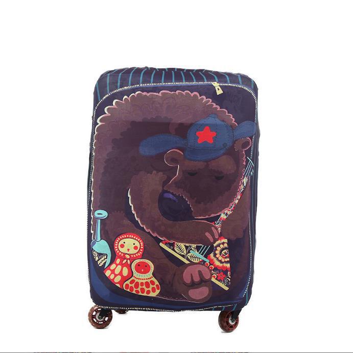 Unisex Suitcase with Creative World Travel Design Bowlift