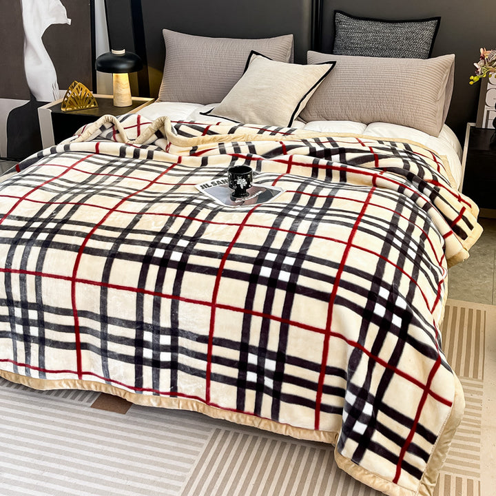 Floral Patterned Fleece Throw Blanket Bowlift