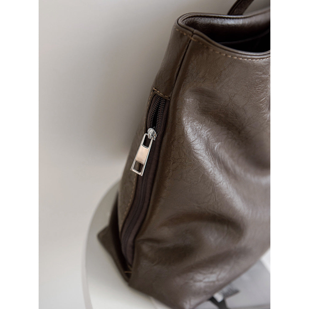 Durable Everyday Leather Tote Bowlift