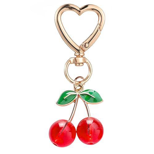Decorative Cherry Charm Keychain Bowlift