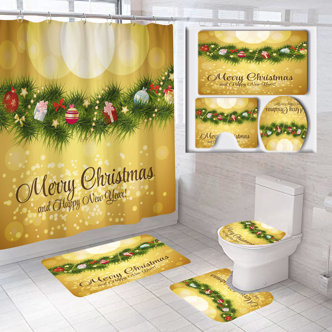 Christmas Themed Bathroom Set Bowlift