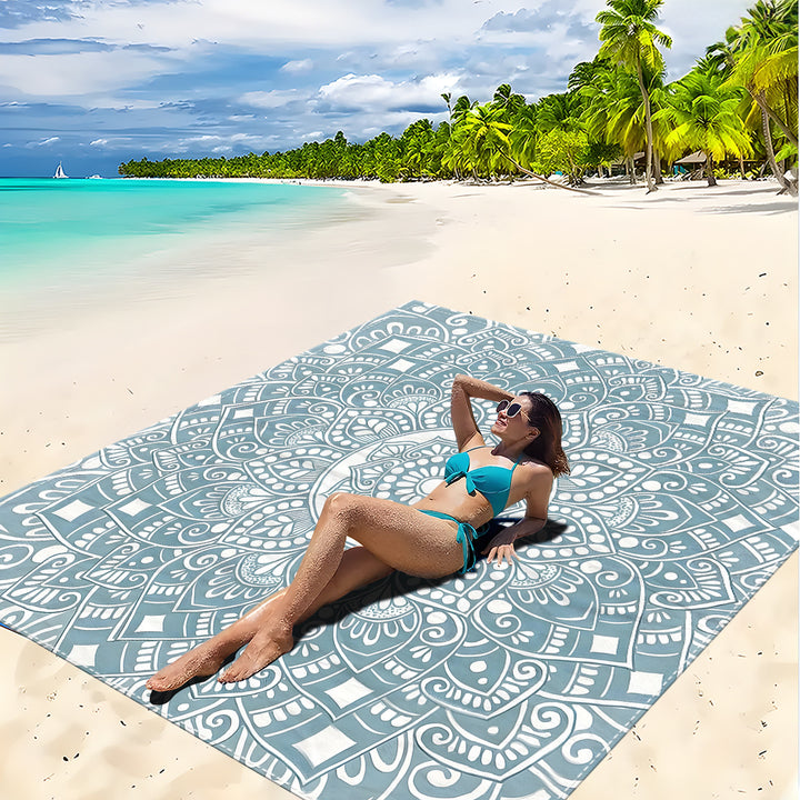 Mandala Design Beach Mat Bowlift