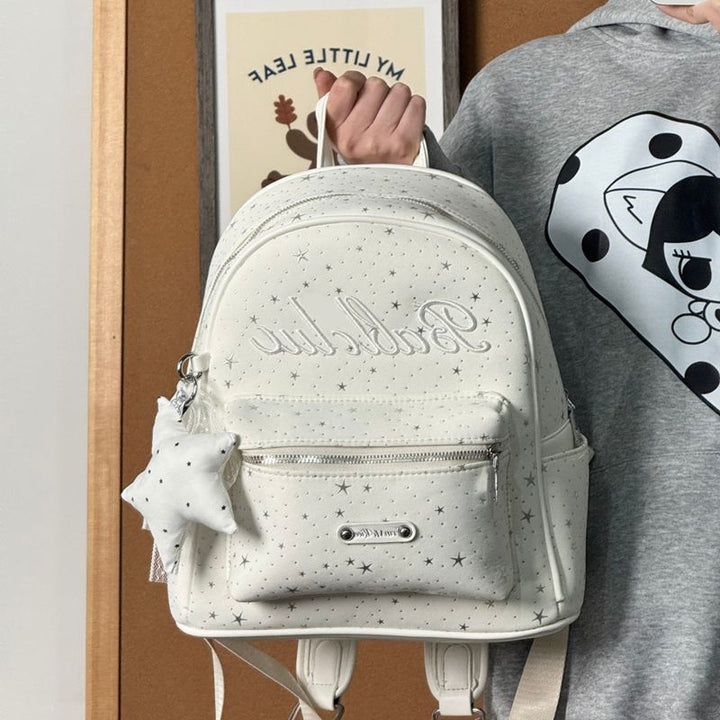 Decorative Star-Pattern Mini Backpack Bowlift