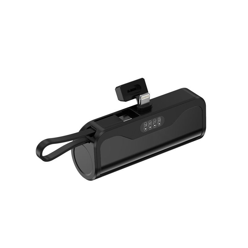 Portable power bank with integrated charging cable and automatic charging detection Bowlift