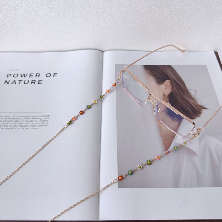 Floral-Accented Eyewear Chain Bowlift