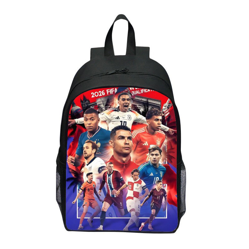 Backpack with Striking Sports Motif Bowlift