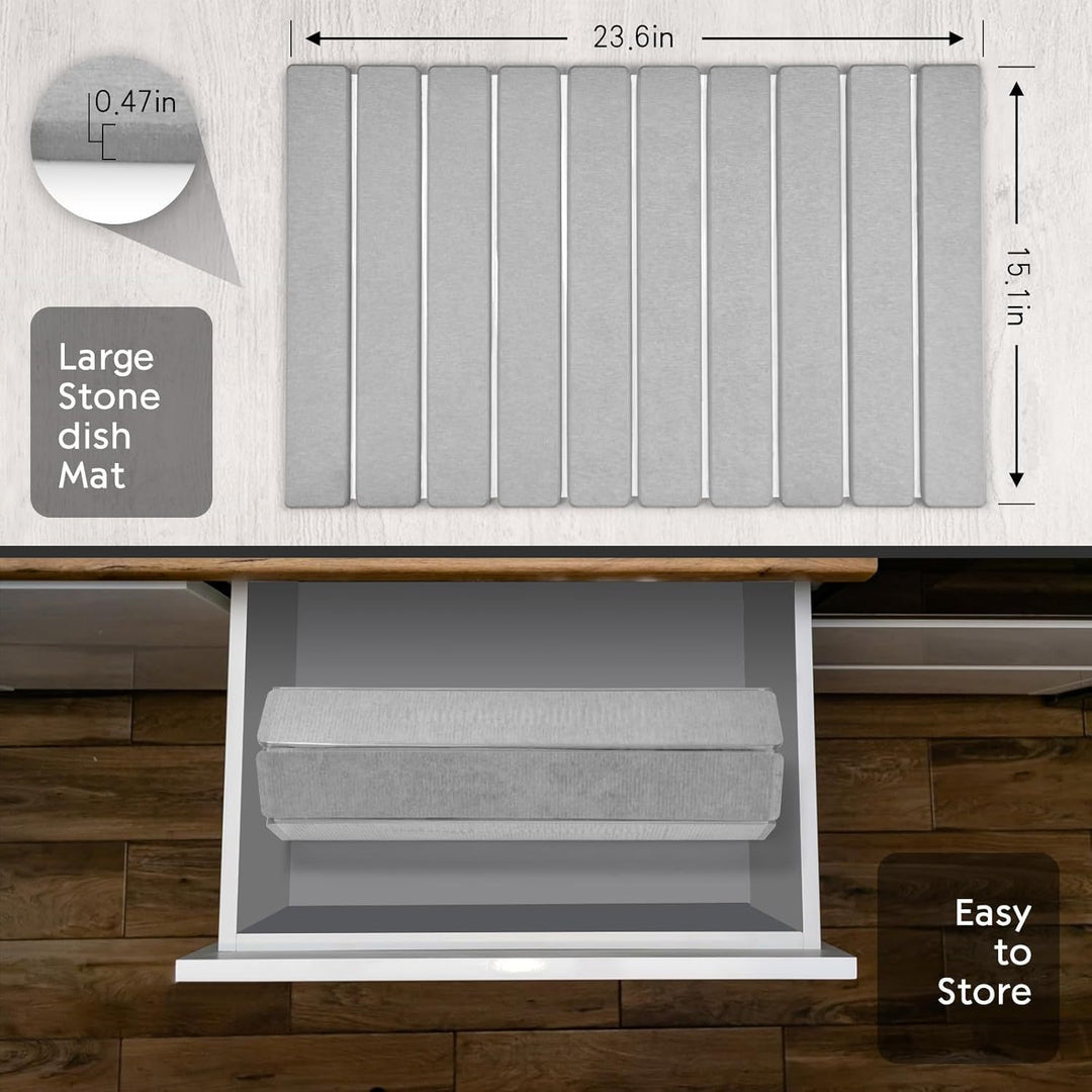 Kitchen Dish Drying Rack Mat Bowlift