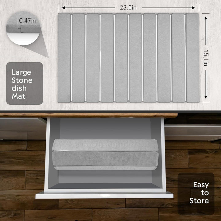 Kitchen Dish Drying Rack Mat Bowlift