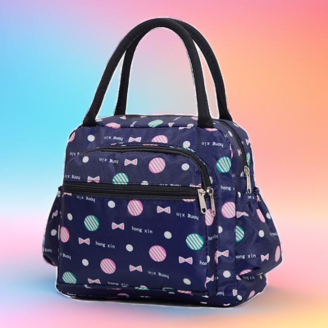 Insulated Cat Print Lunch Cooler Bag Bowlift