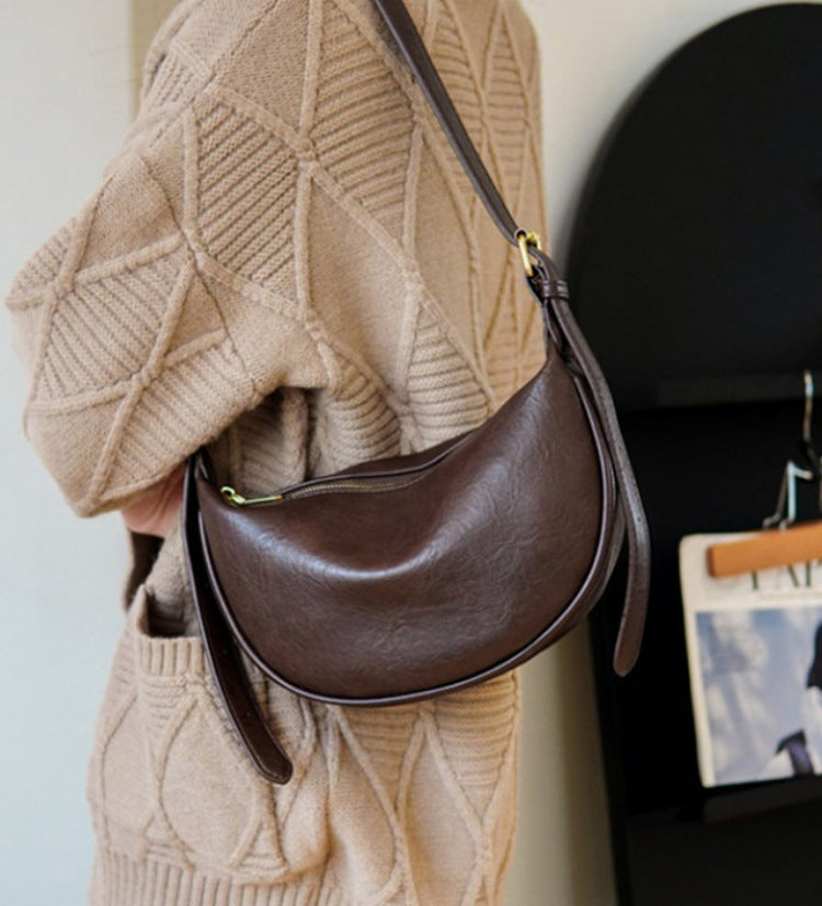Sleek Crescent Shaped Crossbody Bag Bowlift