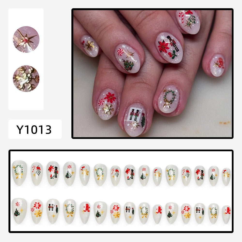Artificial nails with festive Christmas designs Bowlift