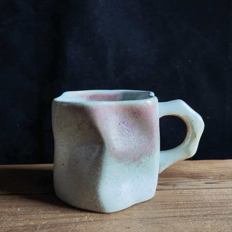 Handcrafted Ceramic Coffee Mug with Rope-Wrapped Handle Bowlift