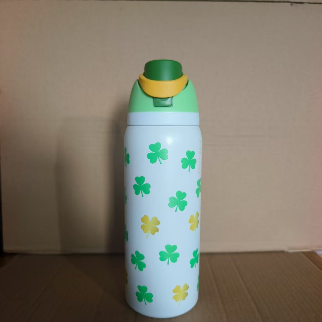 Insulated Stainless Steel Vacuum Water Bottle With One-Touch Flip Lid And Leakproof Safety Lock