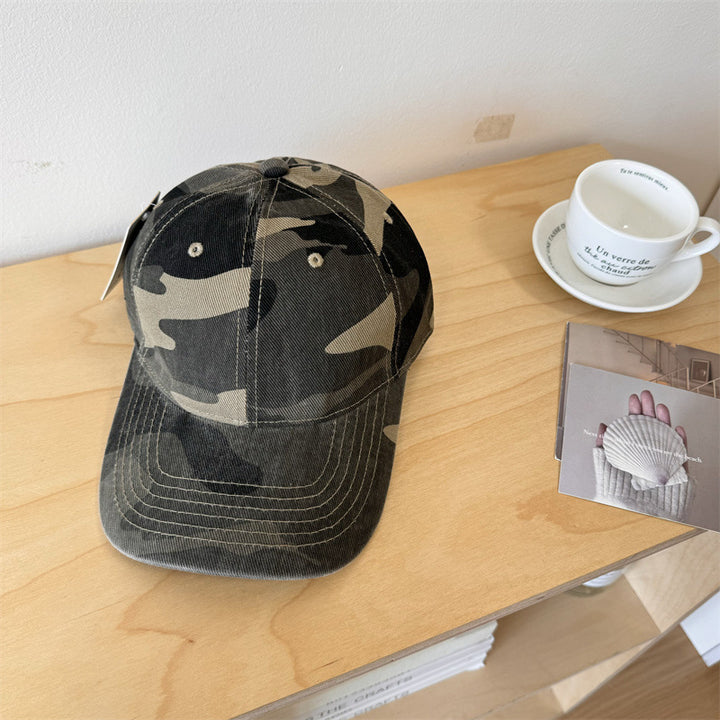 Women's Casual Adjustable Camouflage Baseball Cap Bowlift