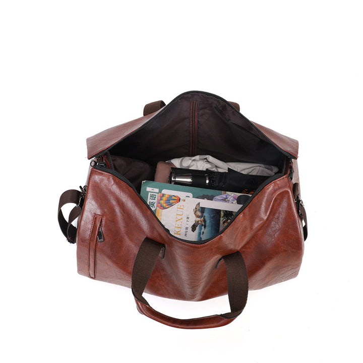 Men's Classic Leather Travel Bag Bowlift