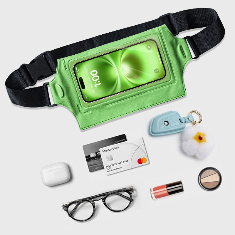 Running belt bag with waterproof phone holder Bowlift