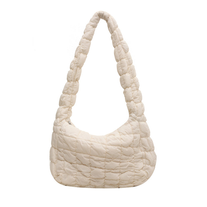 Textured Quilted Shoulder Bag Bowlift