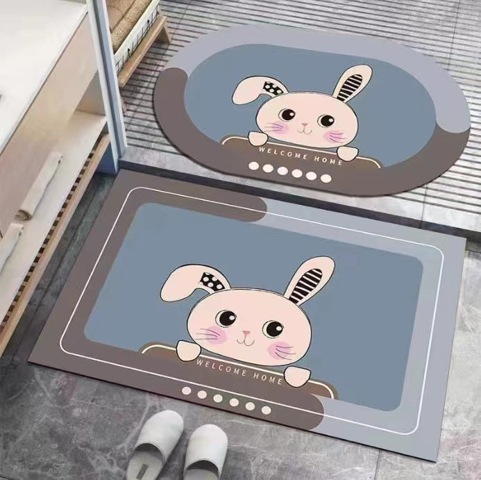 Cartoon-Themed Welcome Mat Bowlift