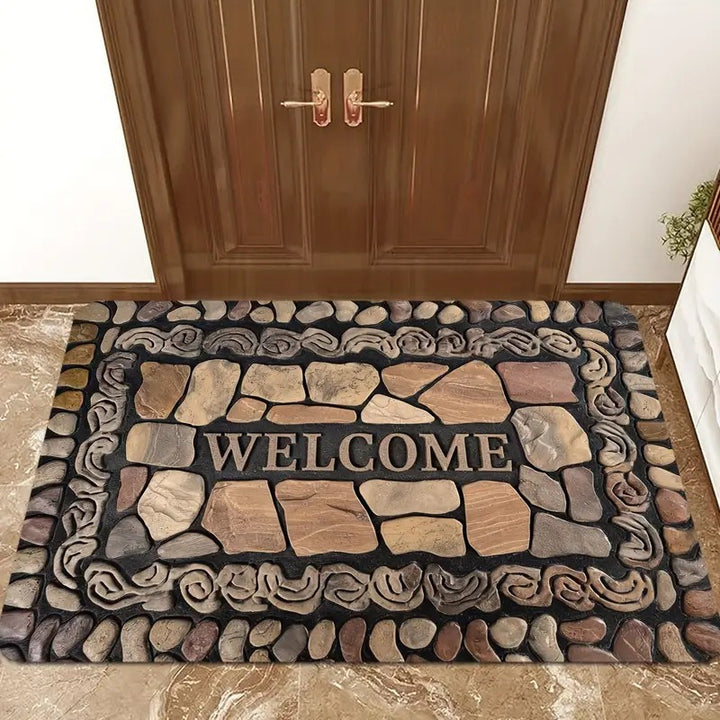 Cartoon-Themed Doormat Bowlift