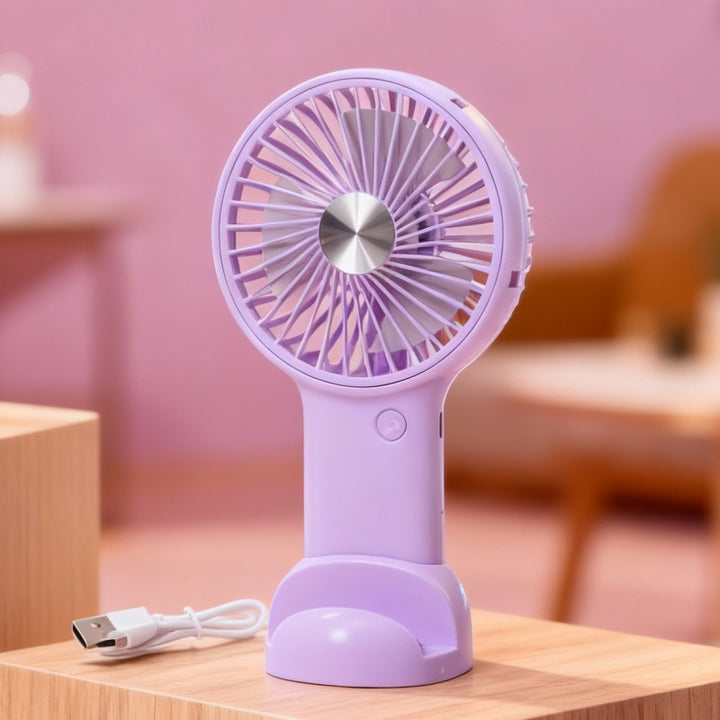 Women's Portable Handheld Fan with Powerful Battery and USB Charging Function Bowlift
