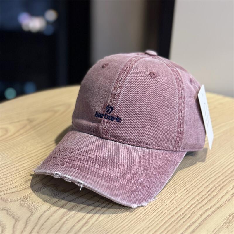 Men's Distressed Cotton Twill Baseball Cap Bowlift
