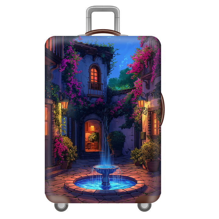 Unisex Hard-shell Suitcase with Impressive Futuristic City Design Bowlift