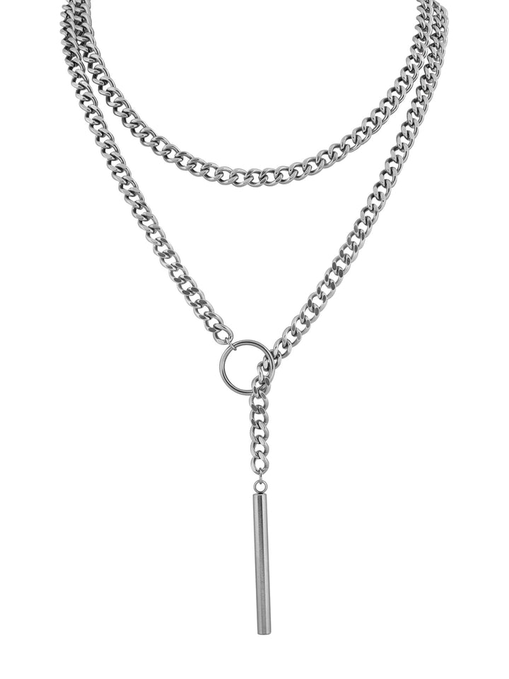 Double Layered Heart Pendant Necklace Bowlift