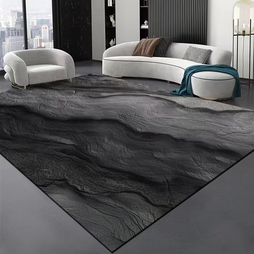 Contemporary Wave Pattern Area Rug Bowlift