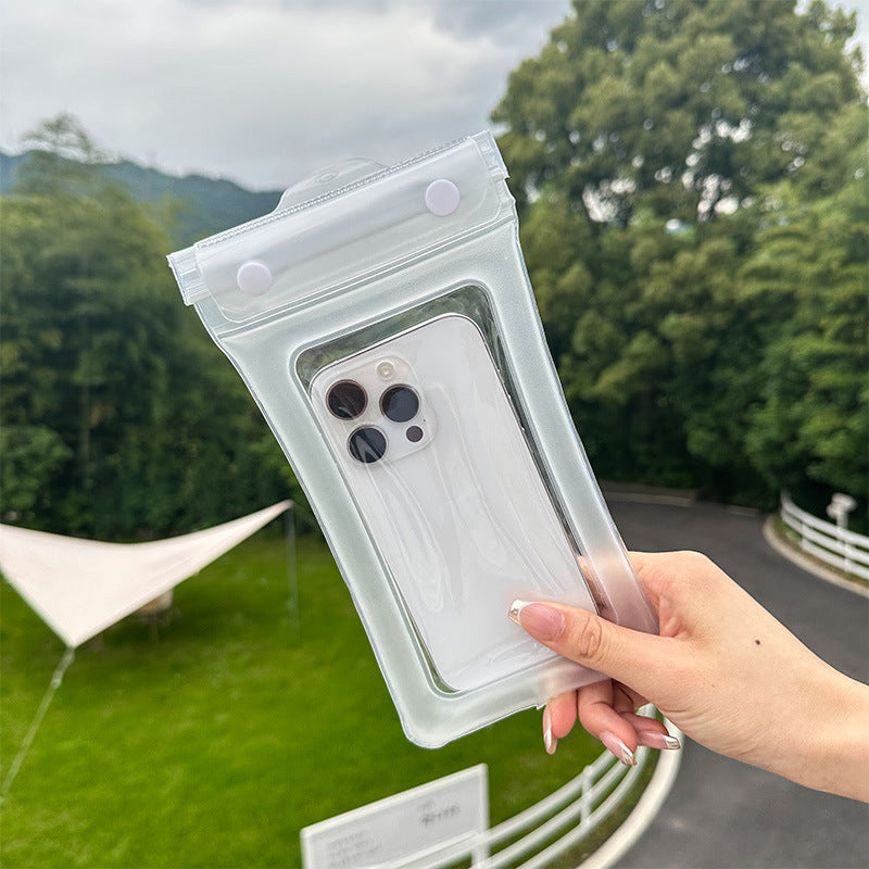 Waterproof phone pouch with adjustable lanyard and transparent touch-sensitive sleeve Bowlift