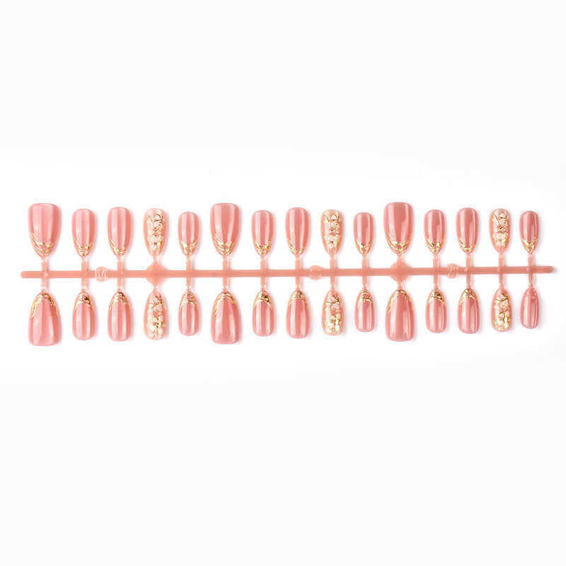 Elegant Floral-Inspired Press-On Nail Art Set Bowlift