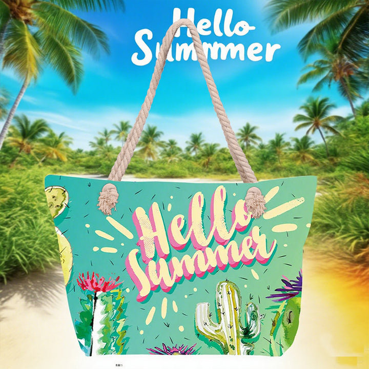 Beach bag with stylish flower design Bowlift