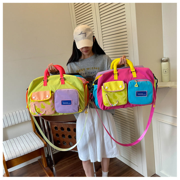 Playful Patterned Weekender Duffle Bag Bowlift