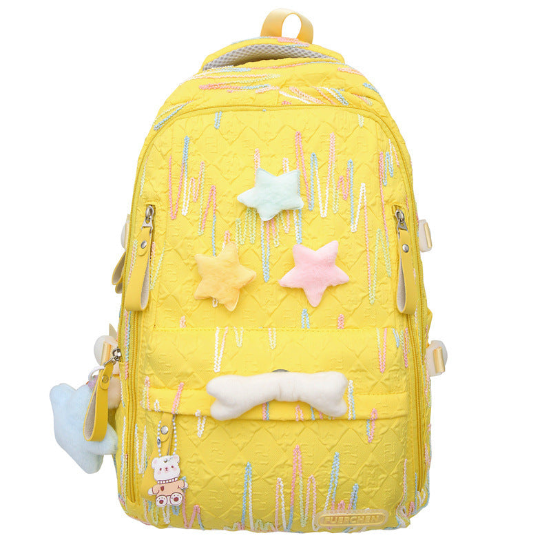 Playful Character Embellished Backpack Bowlift