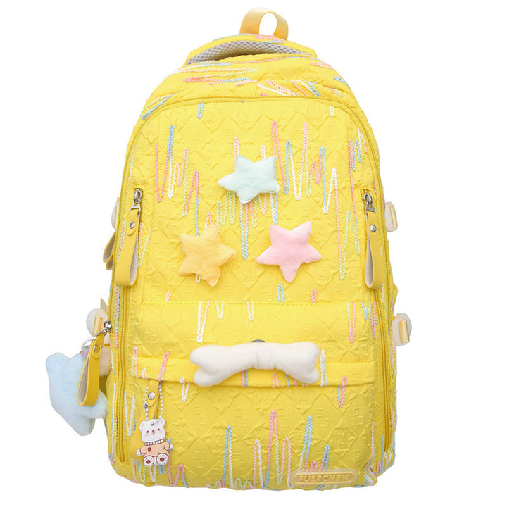 Playful Character Embellished Backpack Bowlift