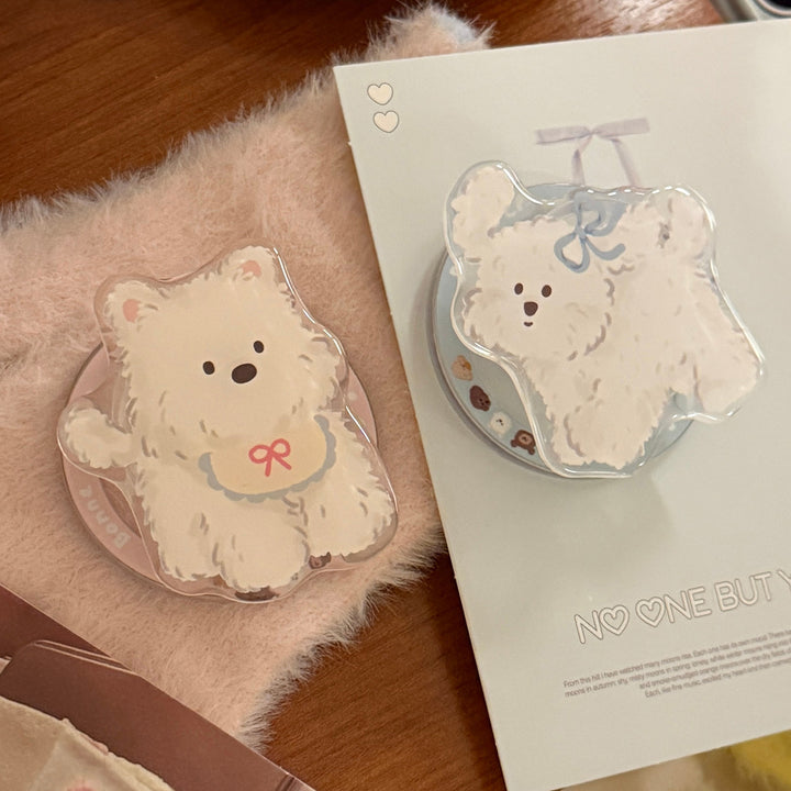 Cute Dog Smartphone Finger Holder Bowlift