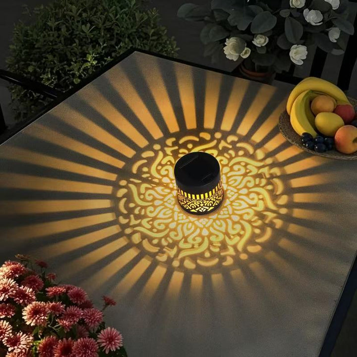 Decorative Solar Wall Lantern With Moroccan Cutout Projection Metal Outdoor Sconce Pair Bowlift
