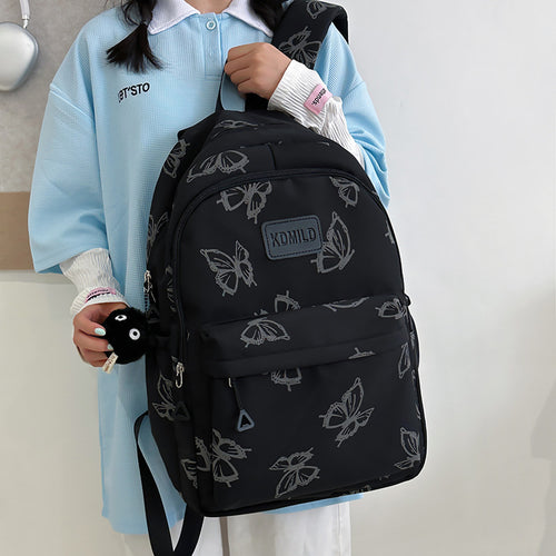 Stylish Butterfly Print Backpack Bowlift