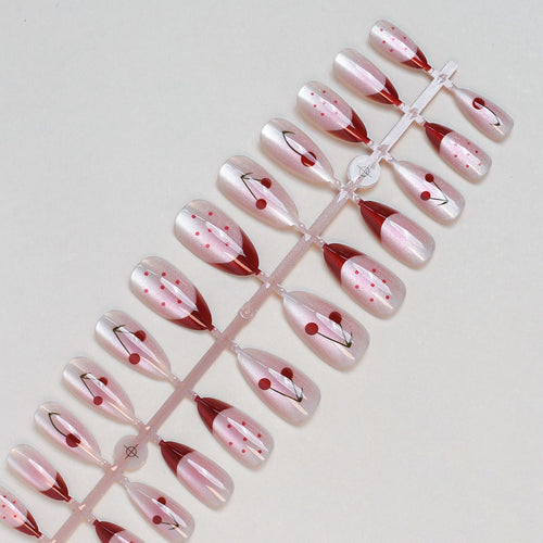 Floral Design Press-On Nails Bowlift
