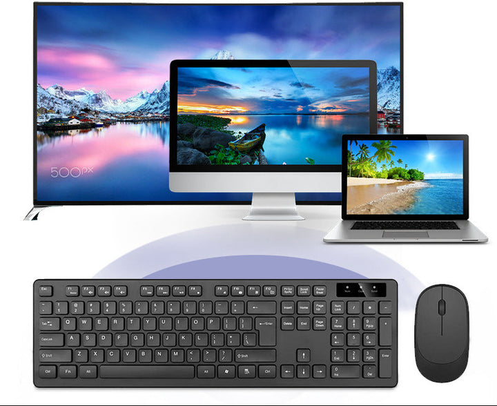 Wireless Slim-Profile Keyboard and Mouse Set Bowlift