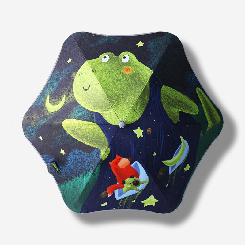 Women's Children's Umbrella with Cute Animal Design Bowlift