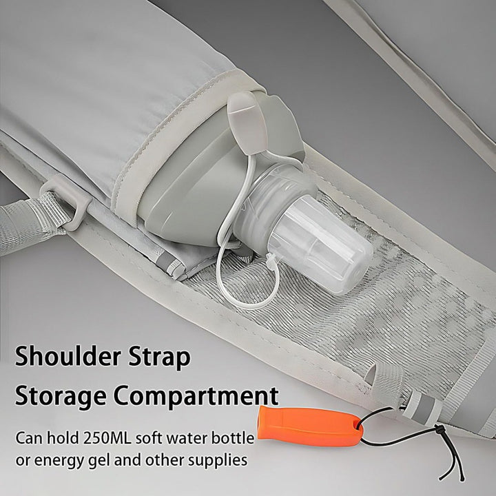 Sporty hydration backpack with mesh inserts and multiple compartments Bowlift