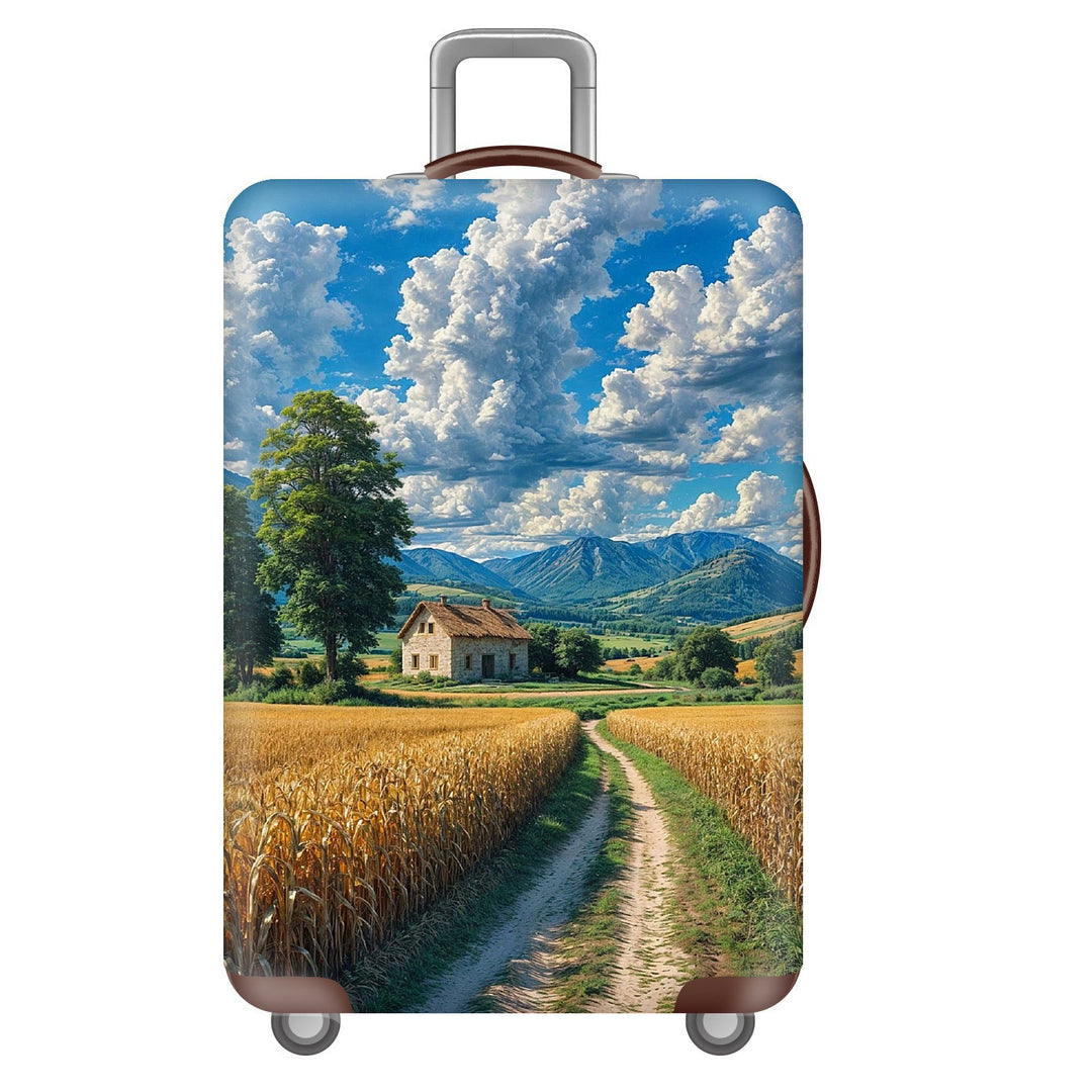 Unisex Hard Shell Suitcase with Dreamy Landscape Design Bowlift