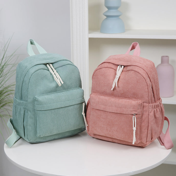 Corduroy Multi-Pocket Backpack Bowlift