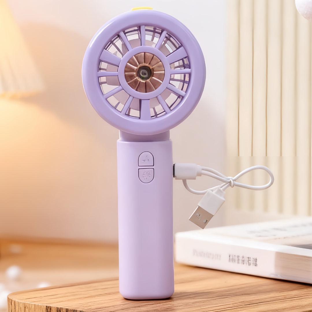 Portable handheld fan with USB charging function and spray function Bowlift
