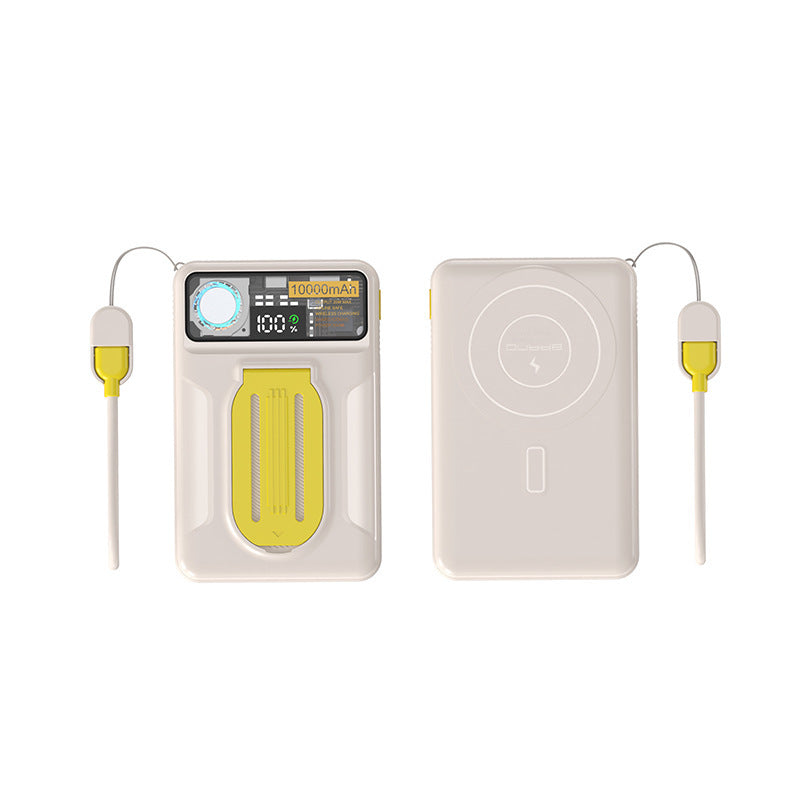 High-performance power bank with smart LED display and multifunctional charging cable Bowlift