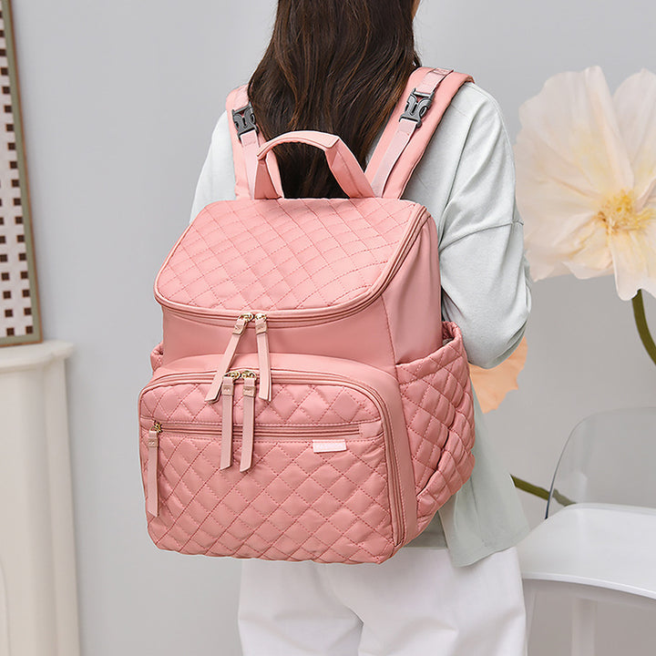 Quilted Multi-Functional Backpack Bowlift