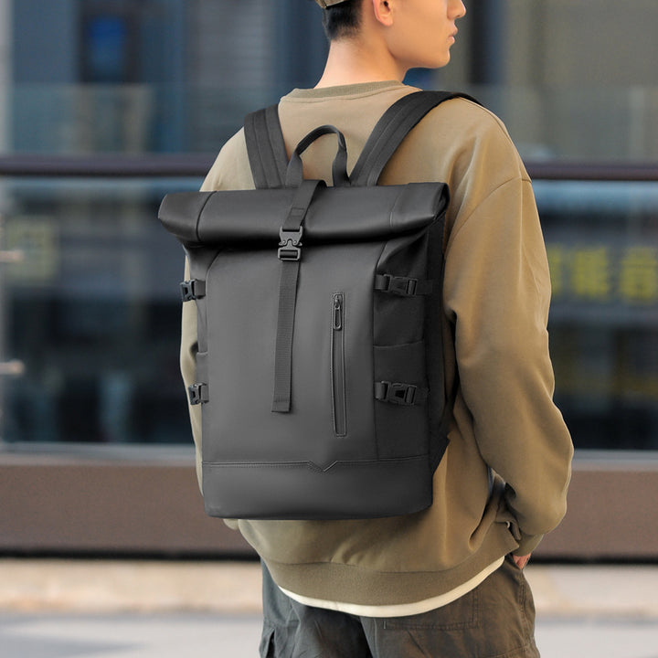 Stylish Roll-Top Waterproof Backpack Bowlift