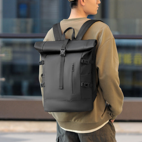 Stylish Roll-Top Waterproof Backpack Bowlift