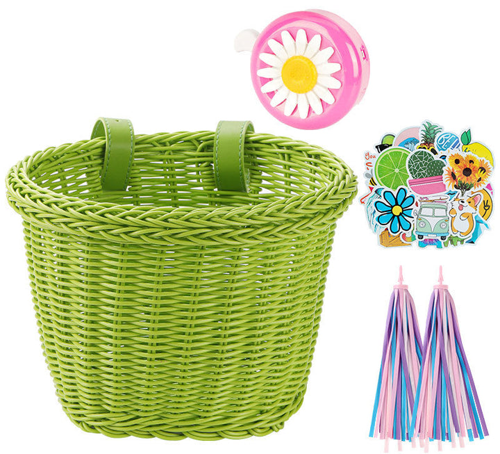 Decorative Woven Bicycle Storage Basket Bowlift