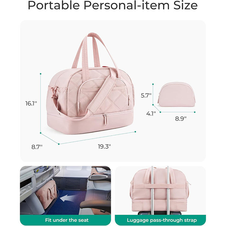 Quilted Multi-Functional Travel Duffle Bag Bowlift